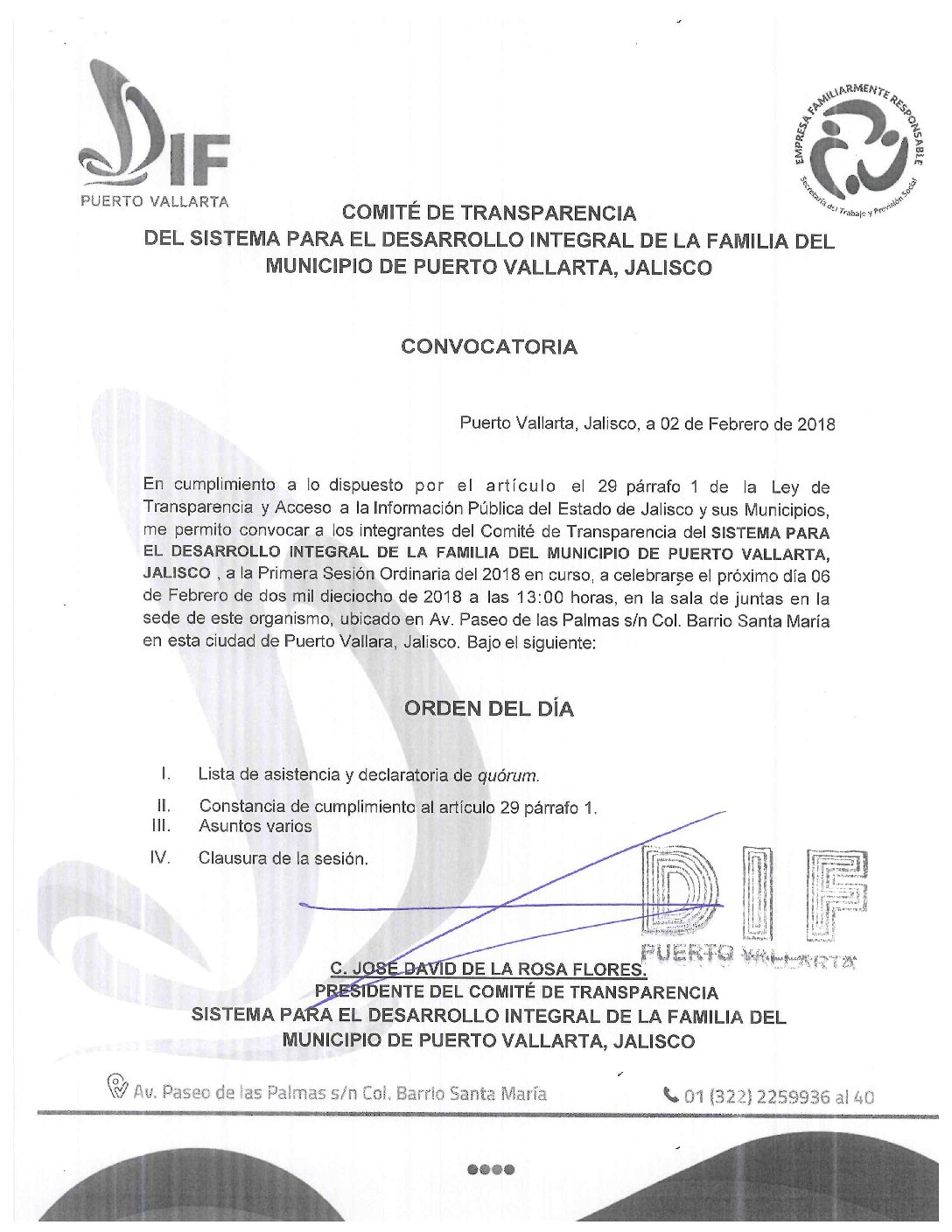 ACTA DE COMITÉ DE TRANSPARENCIA 2018