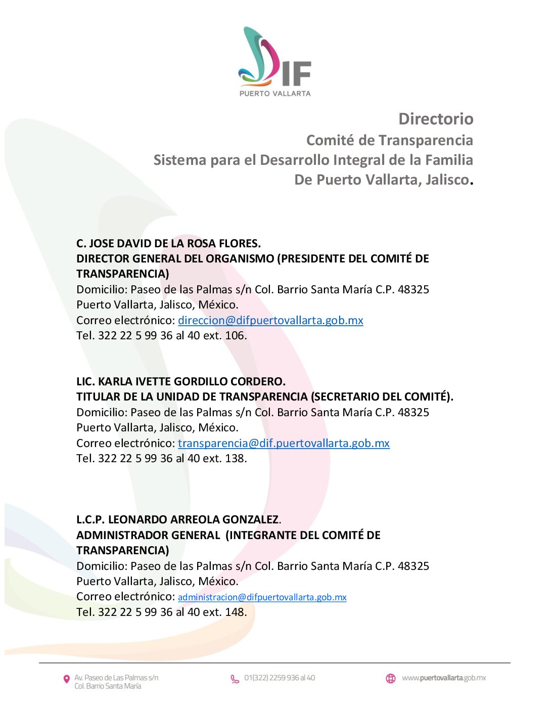 COMITÉ DE TRANSPARENCIA 2015 – 2018