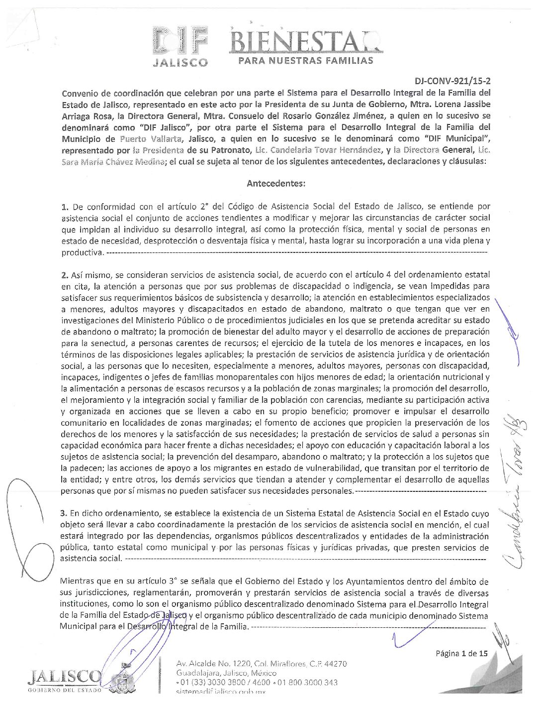 Convenio DIF Jalisco y DIF Puerto Vallarta