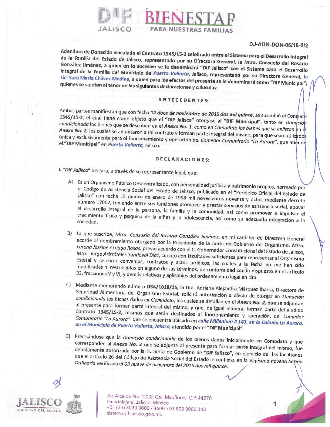 DON 06-2016 DIF JALISCO Y DIF MUNICIPAL