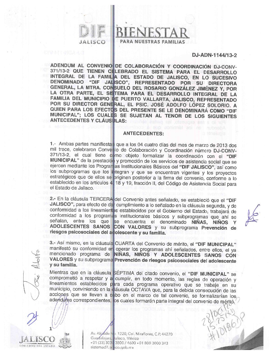 DJ-CONV 1144-2014 DIF JALISCO Y DIF MUNICIPAL