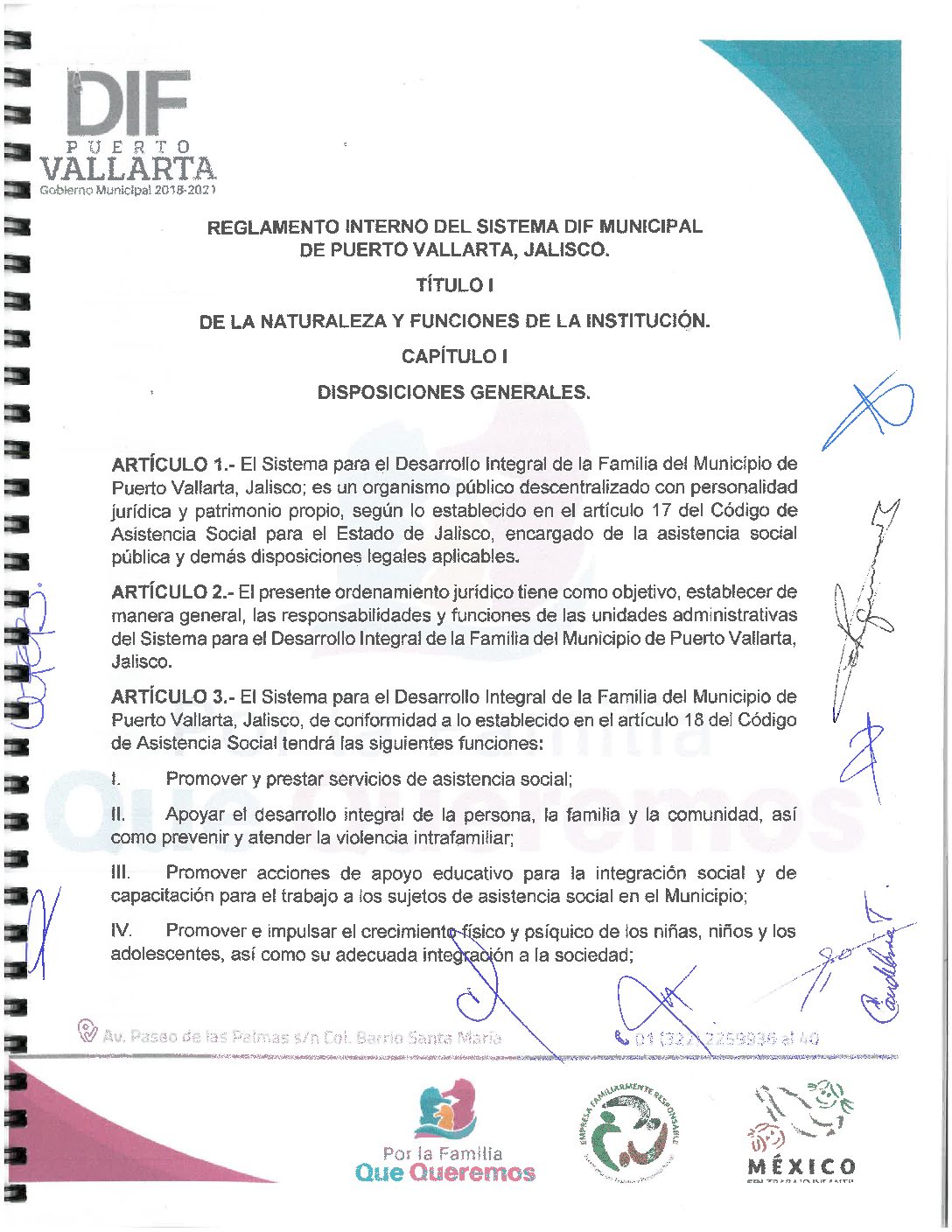 REGLAMENTO INTERNO SISTEMA DIF MUNICIPAL PUERTO VALLARTA  2020