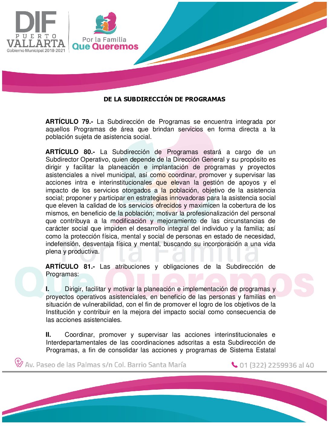 FUNCIÓN PÚBLICA SUBDIRECCIÓN DE PROGRAMAS