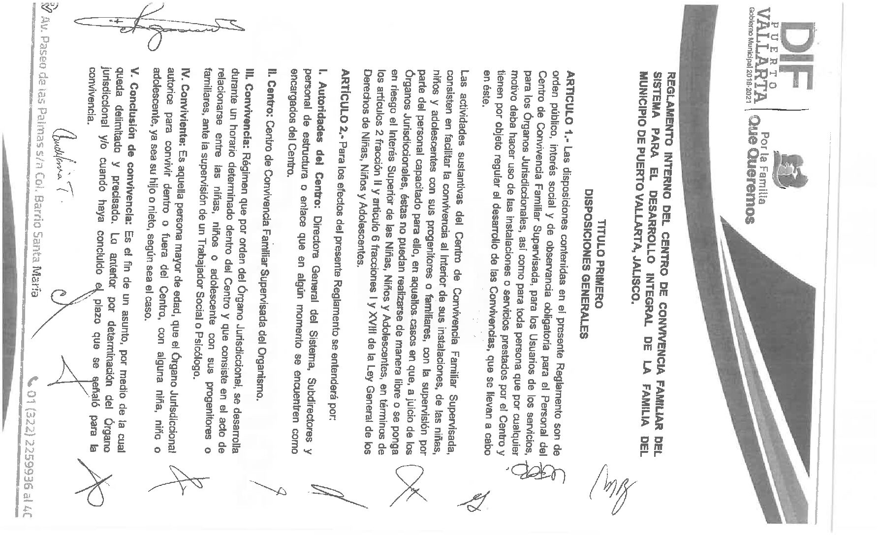 REGLAMENTO INTERNO DEL CENTRO DE CONVIVENCIA FAMILIAR 2020