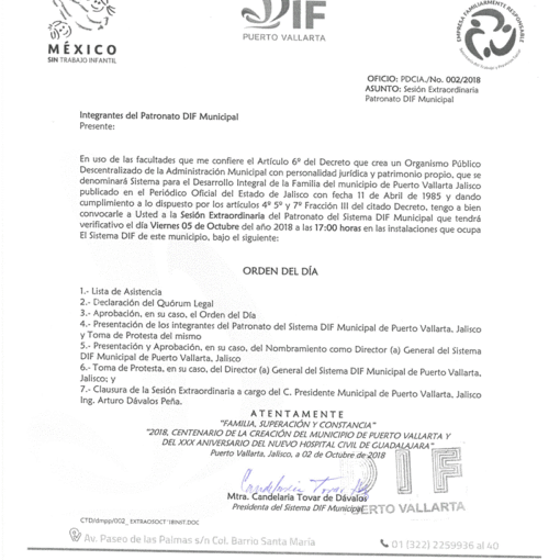 1. Orden del día 05 Octubre 2018 1. Orden del día 05 Octubre 2018