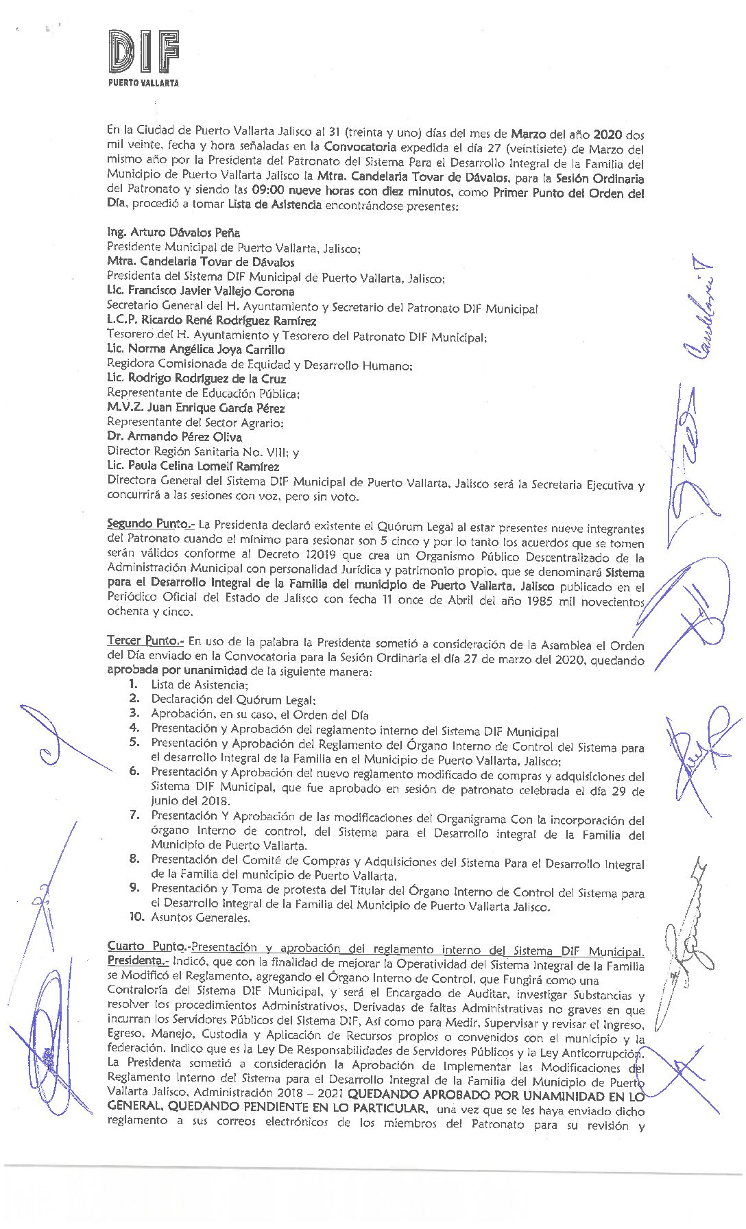 Acta de sesión 31 Marzo 2020