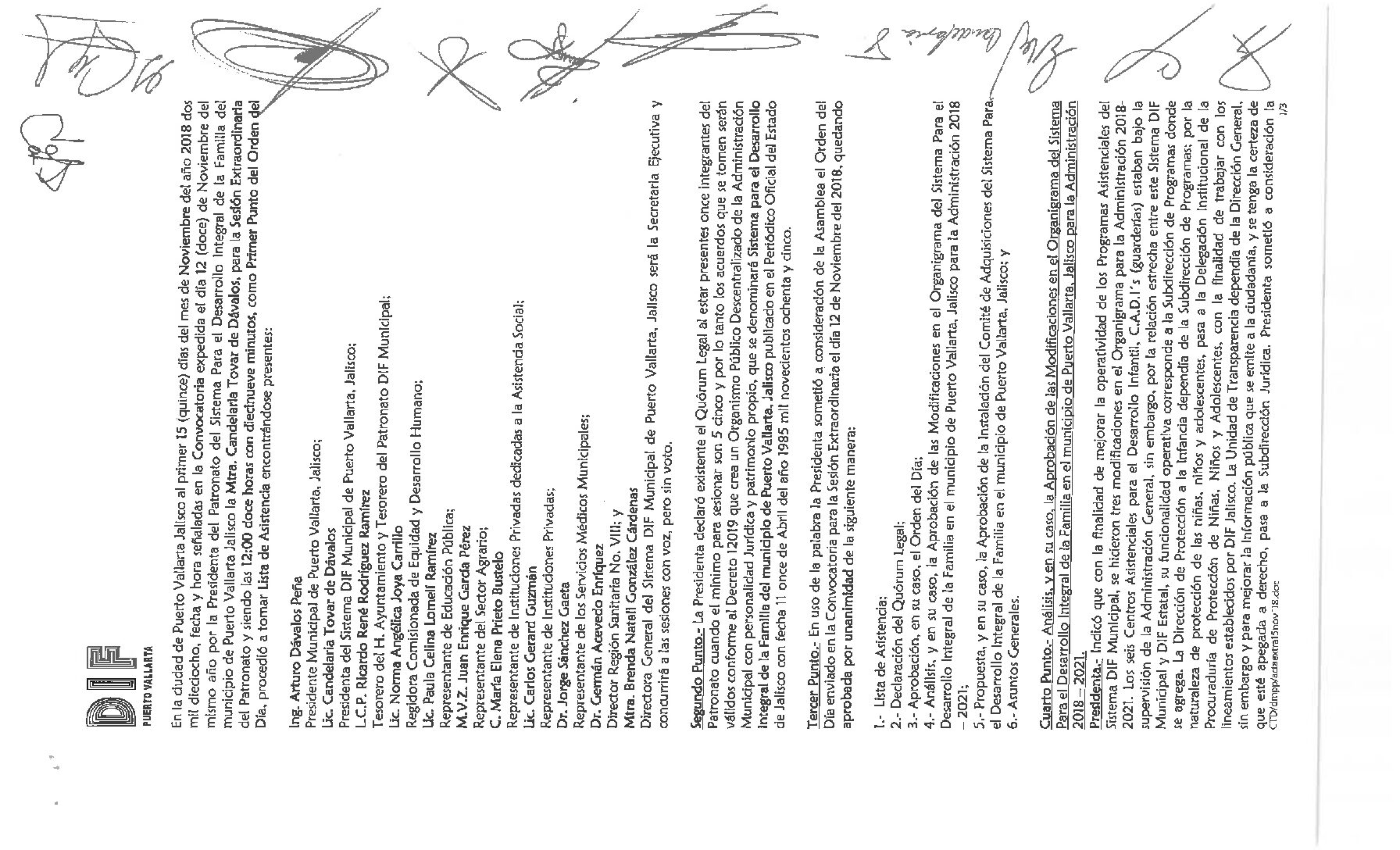 Acta de sesión 15 Noviembre 2018