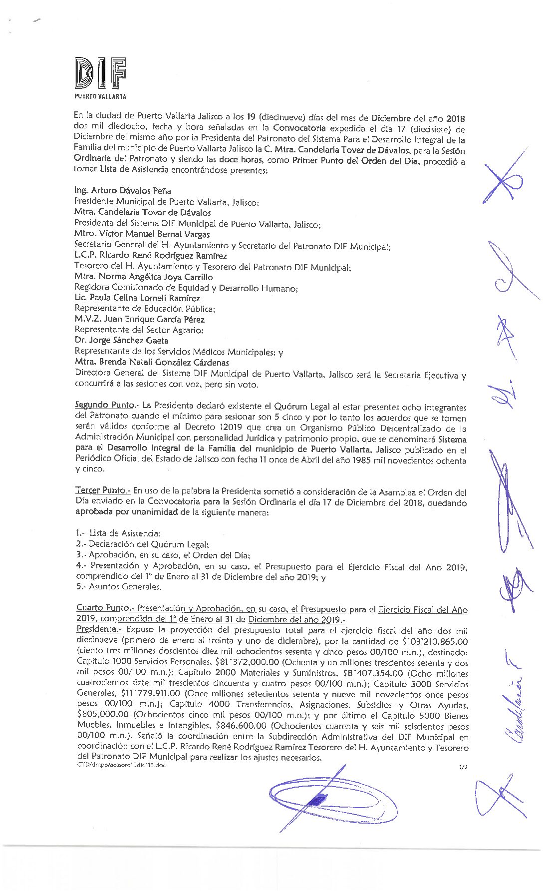 Acta de sesión 19 Diciembre 2018