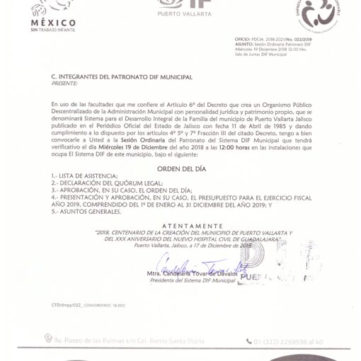 3. Orden del día 19 Diciembre 2018 3. Orden del día 19 Diciembre 2018