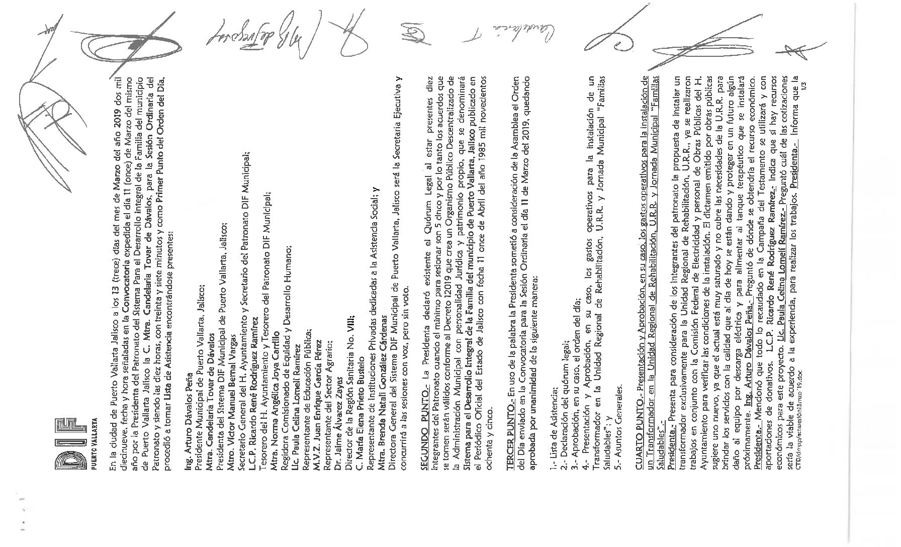 Acta de sesión 13 Marzo 2019