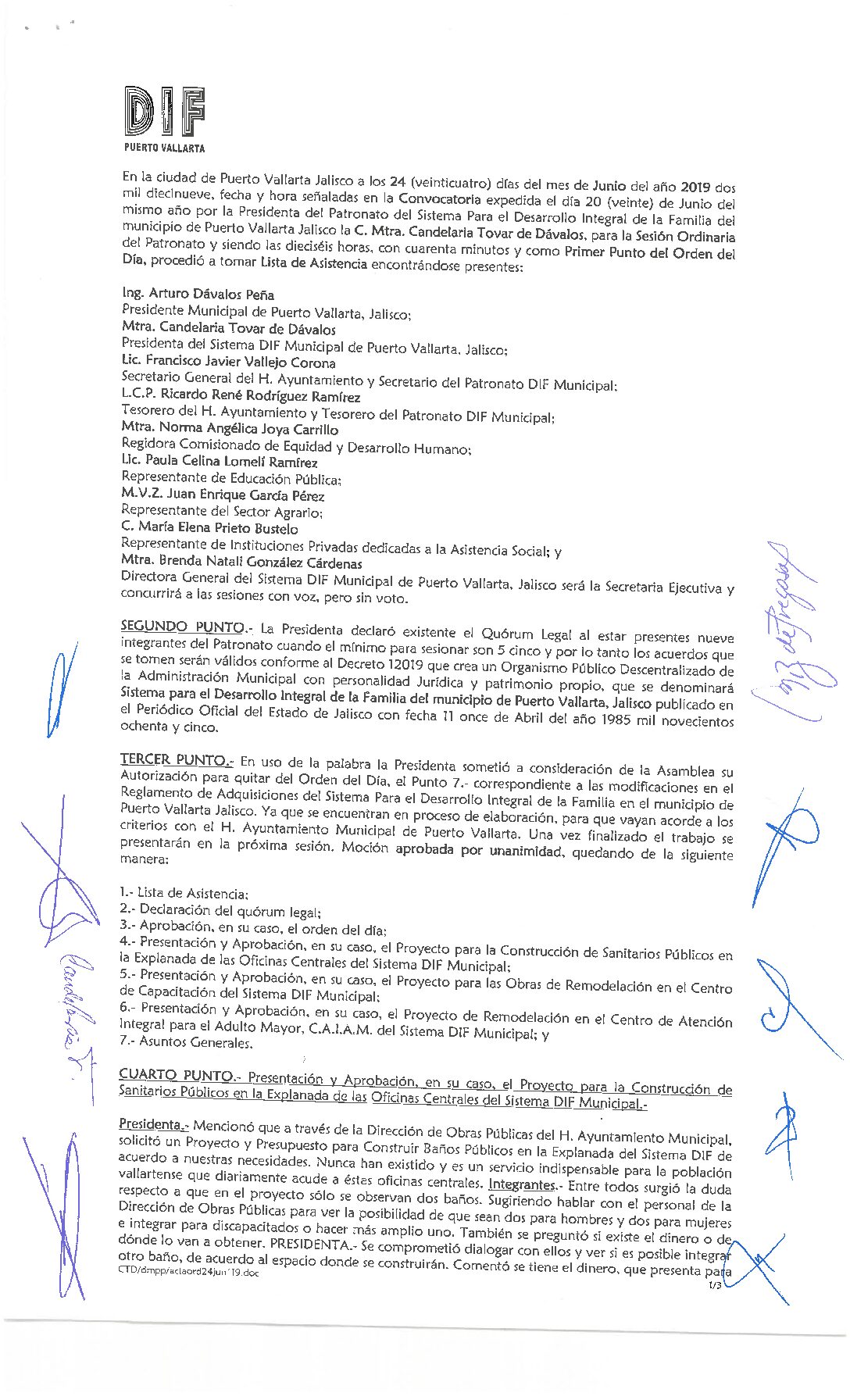 Acta de sesión 24 Junio 2019