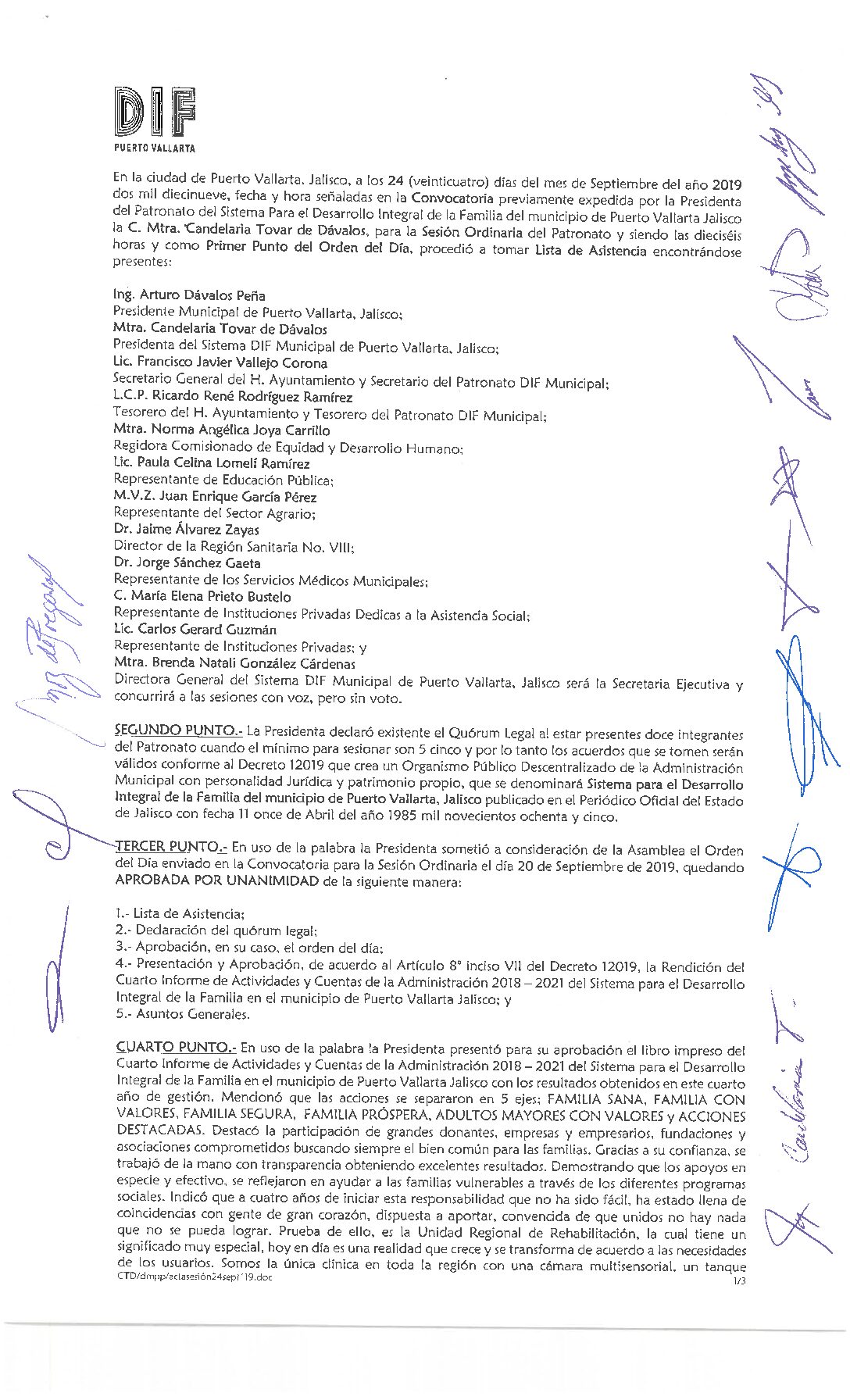 Acta de sesión 24 Septiembre 2019