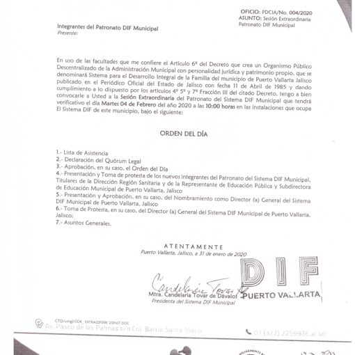 9. Orden del día 04 Febrero 2020 9. Orden del día 04 Febrero 2020